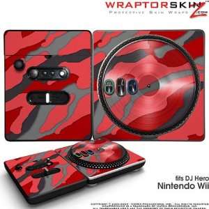  DJ Hero Skin Camouflage Red fits Nintendo Wii DJ Heros (DJ HERO 