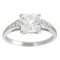 Tressa Sterling Silver Princess cut Cubic Zirconia Ring Today 
