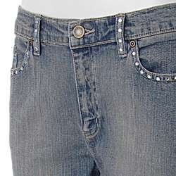 Crazy Horse Womens Rhinestone Bootcut Jeans  Overstock