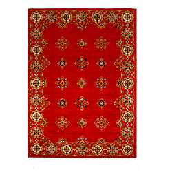 Hand Tufted Tempest Red/Ivory Area Rug (8 x 11)  