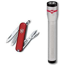 Swiss Army Classic Pocket Knife and LED Flashlight Set  Overstock