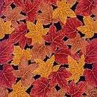Leaves Gold Rust Brown Quilting Sewing Craft Fabric