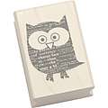 Hero Arts Newspaper Owl Mounted Rubber Stamps