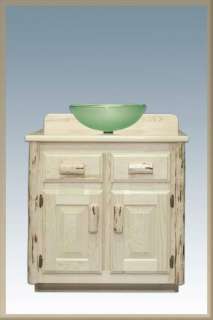 Log Bathroom Vanity Cabinet / Rustic Bathroom Sink Cabinet  