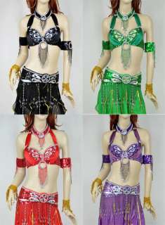 Quality belly dance costume 2 pics Set of bra&belt  