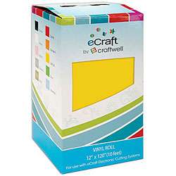eCraft Daffodil Yellow 12 inch X 10 Adhesive Backed Vinyl Roll 
