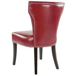Matty Red Leather Nailhead Dining Chairs (Set of 2)  Overstock