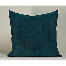 Spiral Teal 20x20 inch Decorative Pillow  