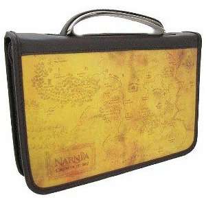   BROWN VINYL NARNIA MAP CARRYING POUCH