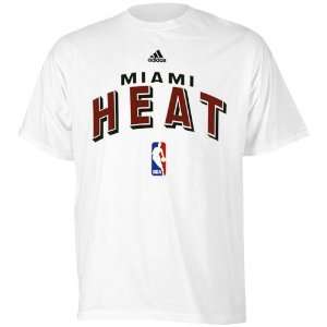  adidas Miami Heat Alley Oop T shirt   White (Large 