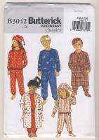 b3042 Childrens Robe,Belt,Pajamas + pattern sz 2 5  