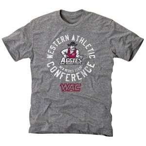 New Mexico State Aggies Conference Stamp Tri Blend T Shirt   Ash 