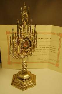 Reliquary with Relic & Document St. Maria Goretti +  