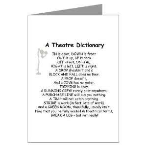  A Theatre Dictionary Theatre Greeting Cards Pk of 10 by 