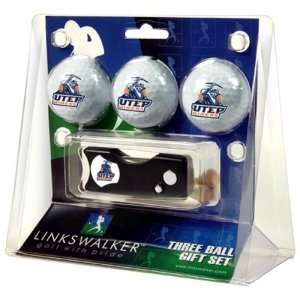  UTEP Miners NCAA 3 Golf Ball Gift Pack w/ Spring Action 