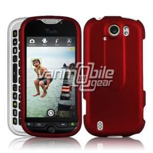 HTC myTouch 4G Slide   Red Hard 2 Pc Rubberized Plastic Case + Screen 
