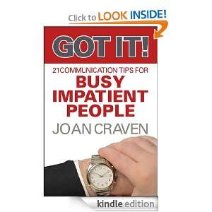   Tips for Busy, Impatient People Joan Craven  Kindle Store