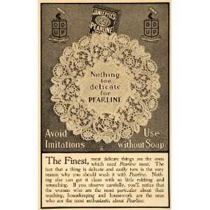   Doily Delicate Pearline James Pyle Soap Wash   Original Print Ad Home