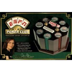  ESPN Poker Club FP20023 Professional Edition  240 chip Set 