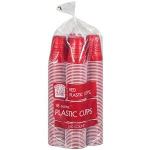 Bakers & Chefs Red Plastic Cups   18 oz./240 ct.  Kitchen 