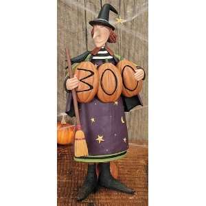   Williraye Studio Witch with Boo Pumpkins BOO Witched