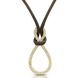14k Yellow Gold 1/5ct TDW Diamond Infinity Necklace (I J, I1 I2 