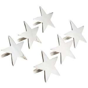  DII Silver finish 5 Point Star Napkin Ring, Set of 6