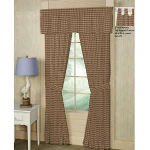  Tan And Red Plaid, Window Fabric Curtains In.: Home 