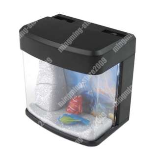 USB / Battery Mini Toy Aquarium with Fish and LED Light  
