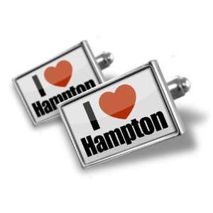 Cufflinks I Love Hampton region: Virginia, United States   Hand Made 