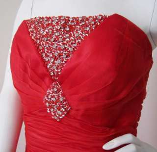 BEAUTY MERMAID! FISH CUT RED BEADED FORMAL/PROM/EVENING DRESS WITH 