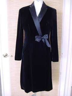 GIORGIO ARMANI Vintage velvet Coat / Dress 6 MINT  