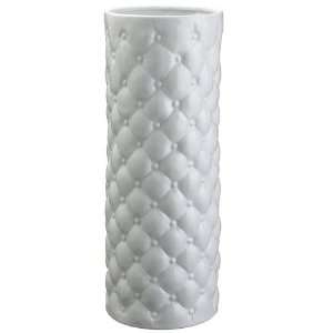  8dx21h Glazed Ceramic Container White