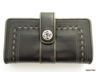 NWT BRIGHTON Chelsea WALLET Large BLACK Leather Clutch NEW  