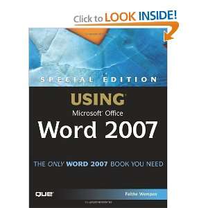   Using Microsoft Office Word 2007 [Paperback] Faithe Wempen Books