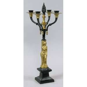   Importing Four Arm Candelabra Candle Holder, Brass And