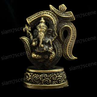 Vintage Lord Ganesh blessing OM hindu god statue Art  