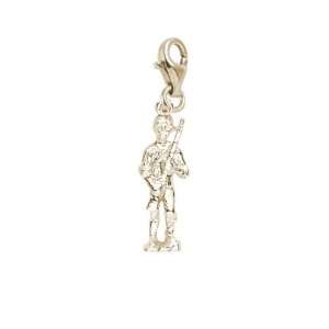 Rembrandt Charms Boston Minuteman Charm with Lobster Clasp, 10K Yellow 
