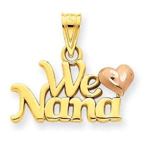  14k Gold Two Tone We Love Nana Charm Jewelry