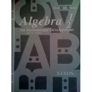  Algebra 1/2 An Incremental Development 2nd (Home Study 