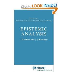  Epistemic Analysis A Coherence Theory of Knowledge 