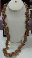 Vintage MODERNIST 1950s BIRCH BARK bead NECKLACE from FINLAND 3 D 