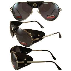   Sunglasses Matte Silver Frame Smoke Lens By Global Vision: Automotive