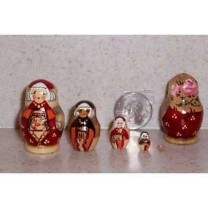  Russian nesting doll mini * 5pc / 1.5 in * mini.doll 