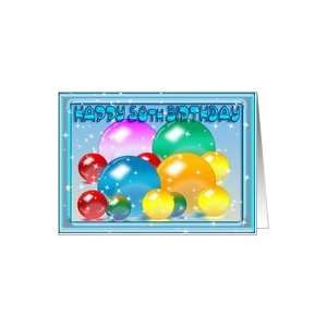  Happy 50th Birthday colours, colourful orbs Card Toys 