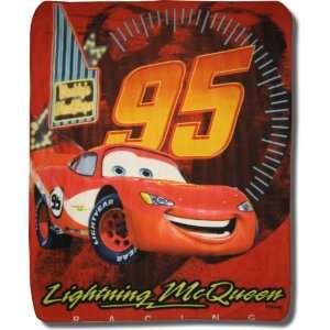 : Disney Pixar Cars Lightning McQueen Over sized Fleece Throw Blanket 