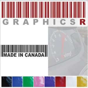   Decal Graphic   Barcode UPC Pride Patriot Made In Canada A340   Silver