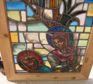 Large Religious Biblical Stained Glass 35.75 x 106.5  