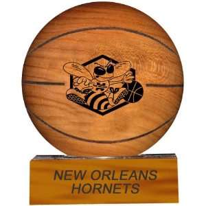  New Orleans Hornets NBA Laser Engraved Solid Hard Wood Basketball 