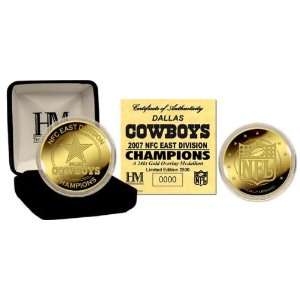 Dallas Cowboys 24KT Gold 2007 NFC East Division Champs Coin:  